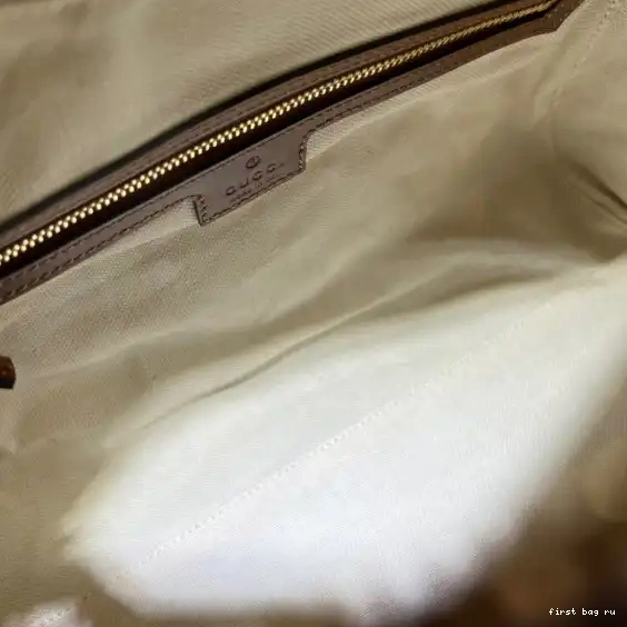 First bag ru GUCCI bag GG matelassé handle top leather 0613